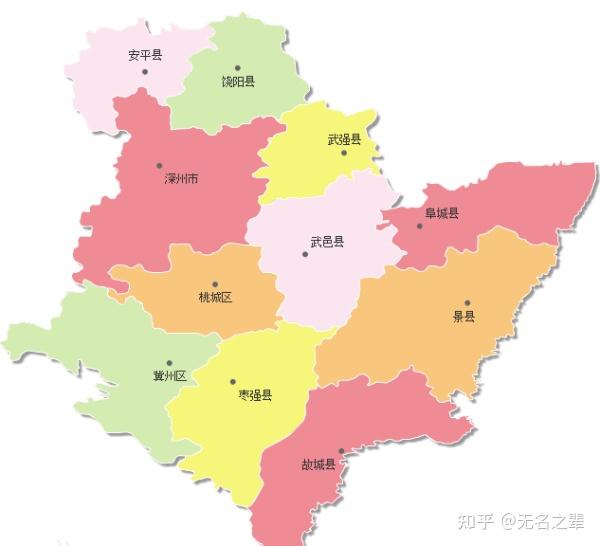 截至2022年,衡水市辖2个市辖区(桃城区,冀州区,1个县级市(深州市,8