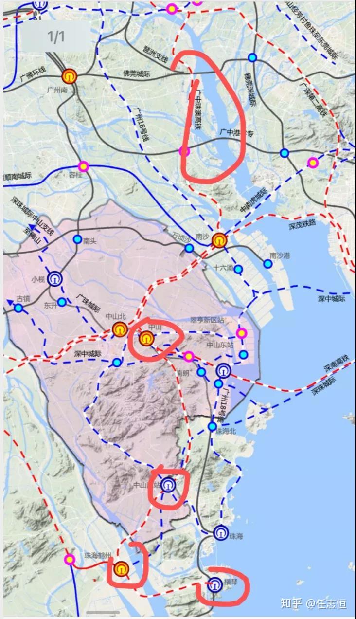 這3條軌道分別是深茂鐵路,深南高鐵,深中城際.公示附件原文