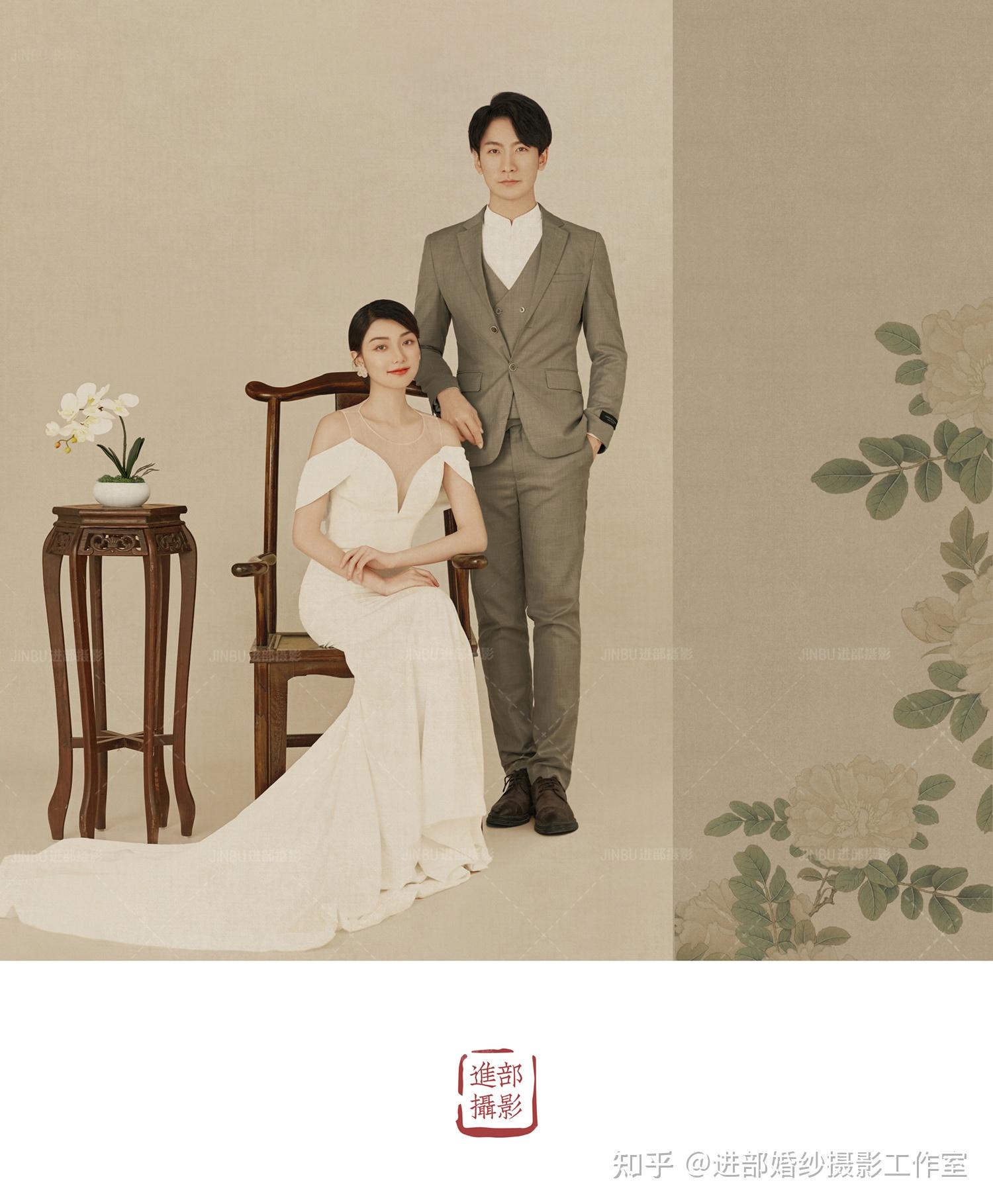 工笔画婚纱照那一抹东方画卷的婉约美