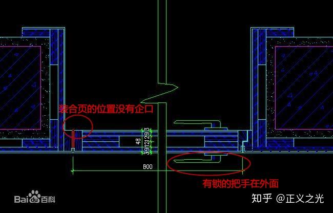 隱形門設計圖紙沒有企口外開門雖然合頁不會露出了,自動不自動關閉