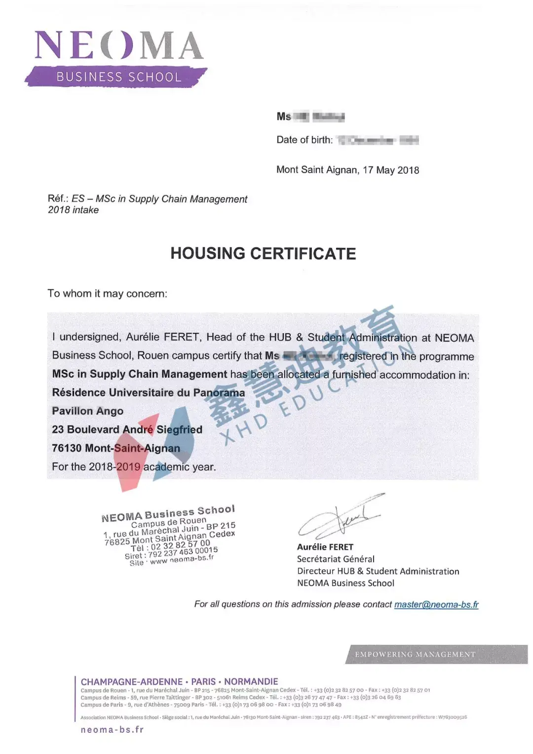 法国留学签证必备材料住房证明详解