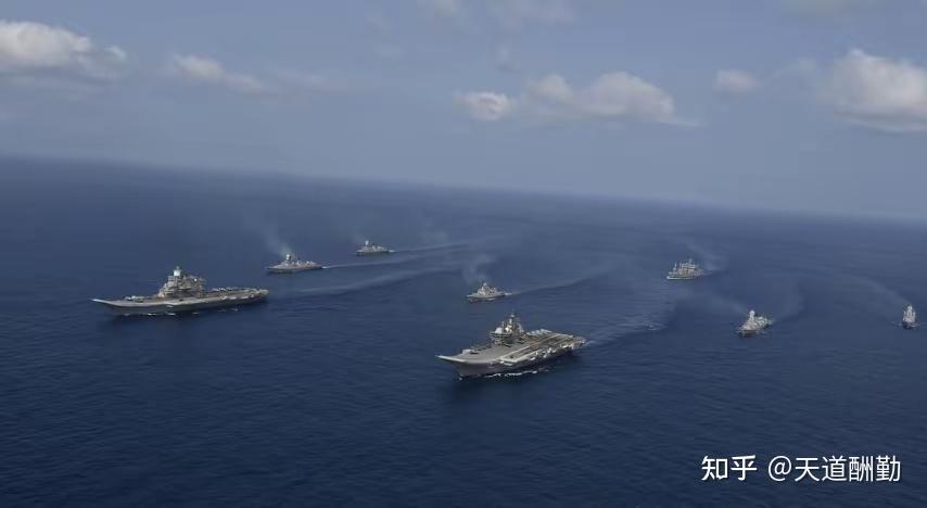 中国海军双航母编队震撼亮相,彰显强大实力 - 知乎