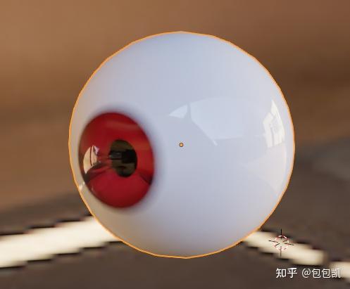 写实人物构建眼球3d模型上