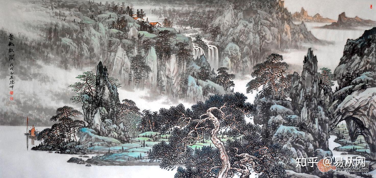 水墨丹青中国画画家林德坤写意山水画品赏