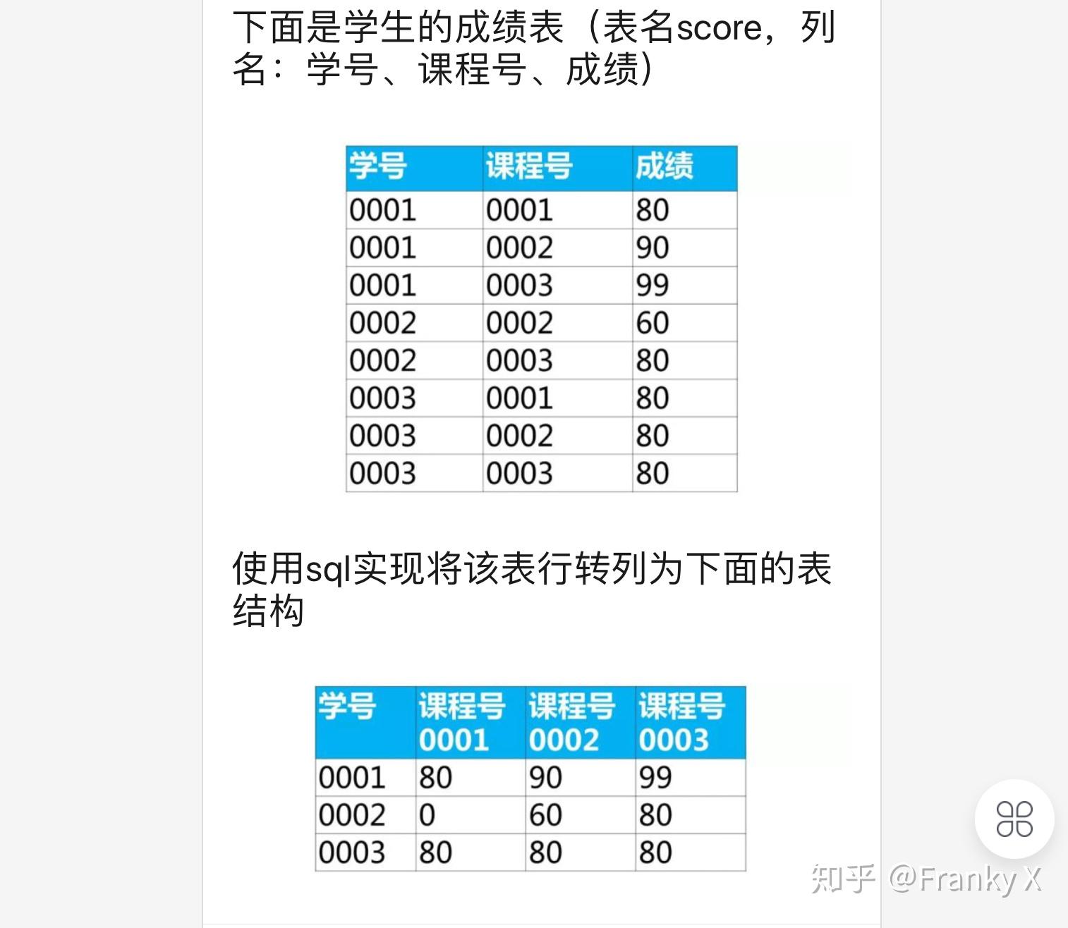 查詢所有課程成績小於90分的學生學號,姓名第一步:學號,姓名在student