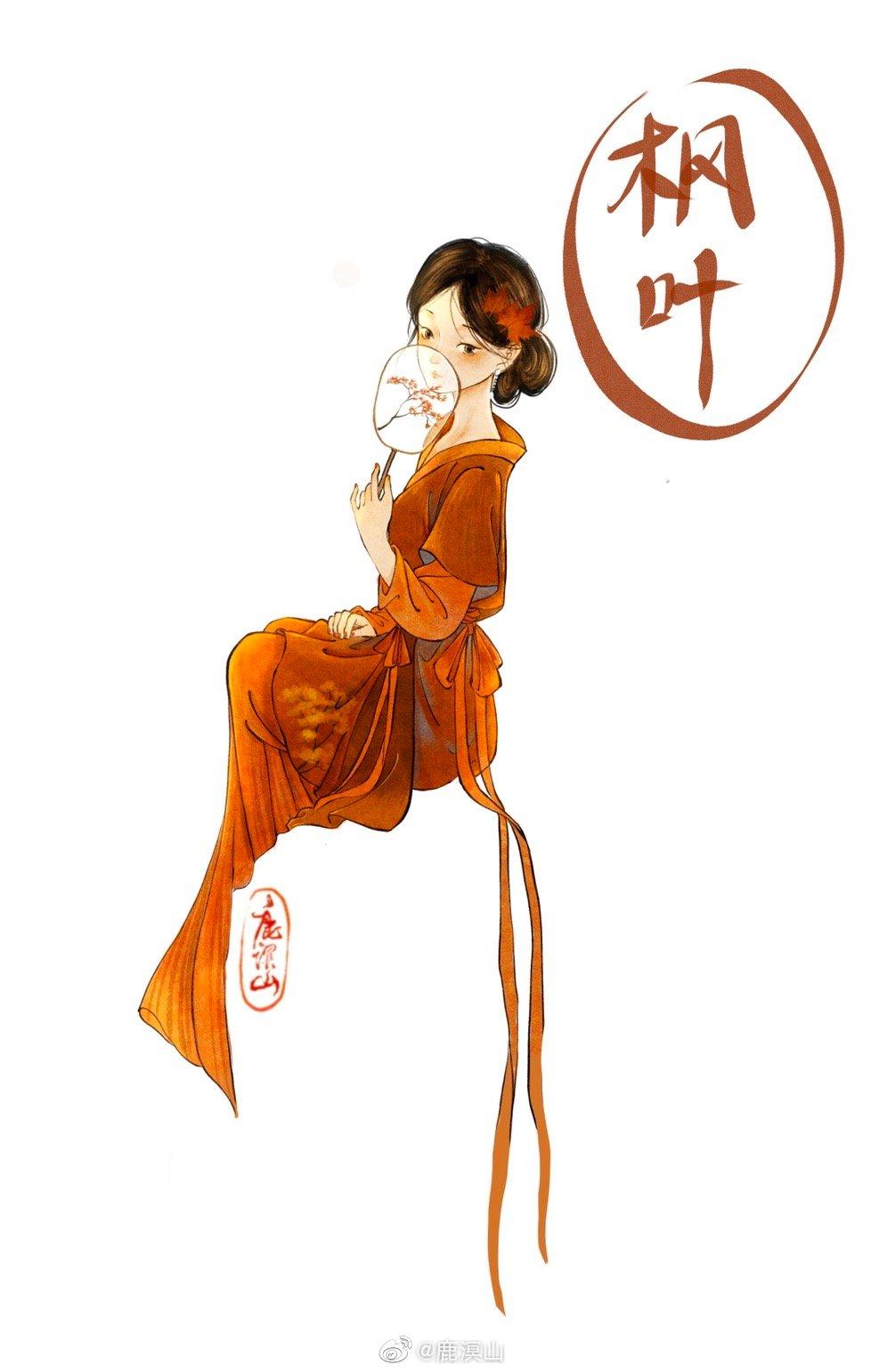 资深插画师鹿溟山小鸟被拟人幻化成古灵精怪的小人儿