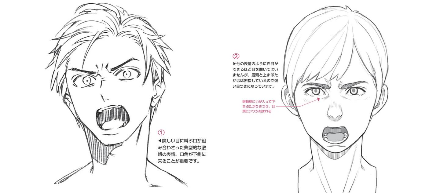 漫画人物6种基本表情的画法part 02 怒 的表情画法 教程 知乎 漫画人物6种基本表情的画法part 02 怒 的表情画法 教程 知乎
