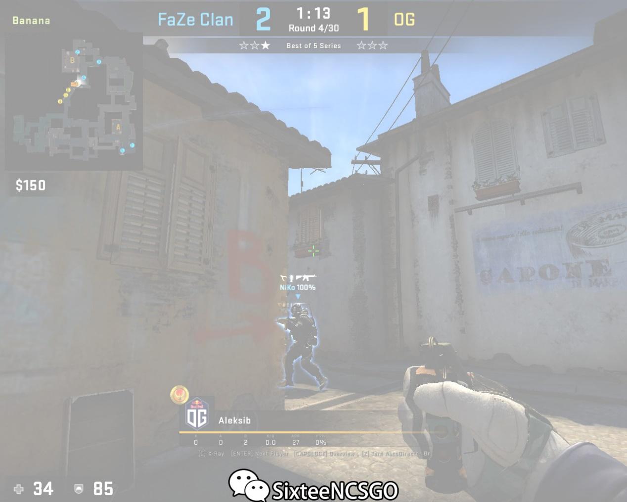 sixteencsgoiemnewyork2020europefaze对阵og时恰到好处的瞬闪反刷