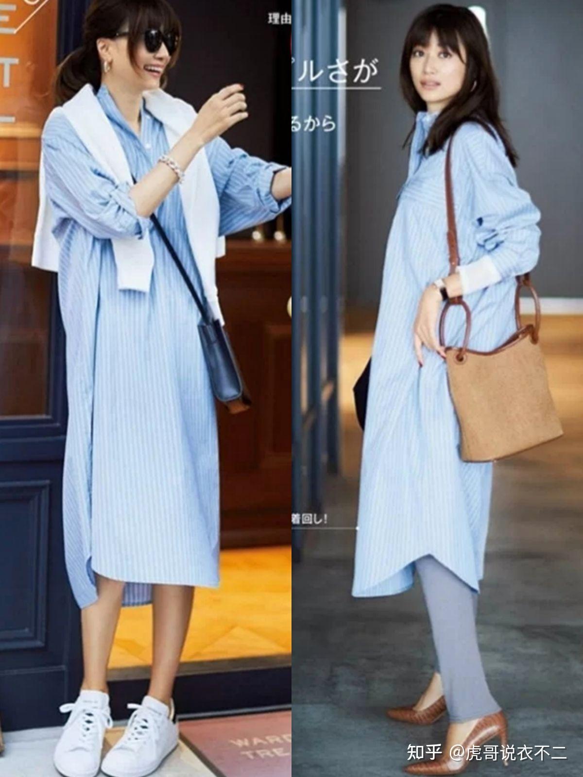 三,衬衫裙的"一衣多穿"