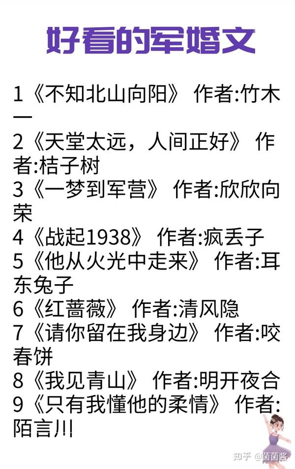 推荐九本经典的军旅文 文笔好 剧情佳 假期必备 甜嘟嘟