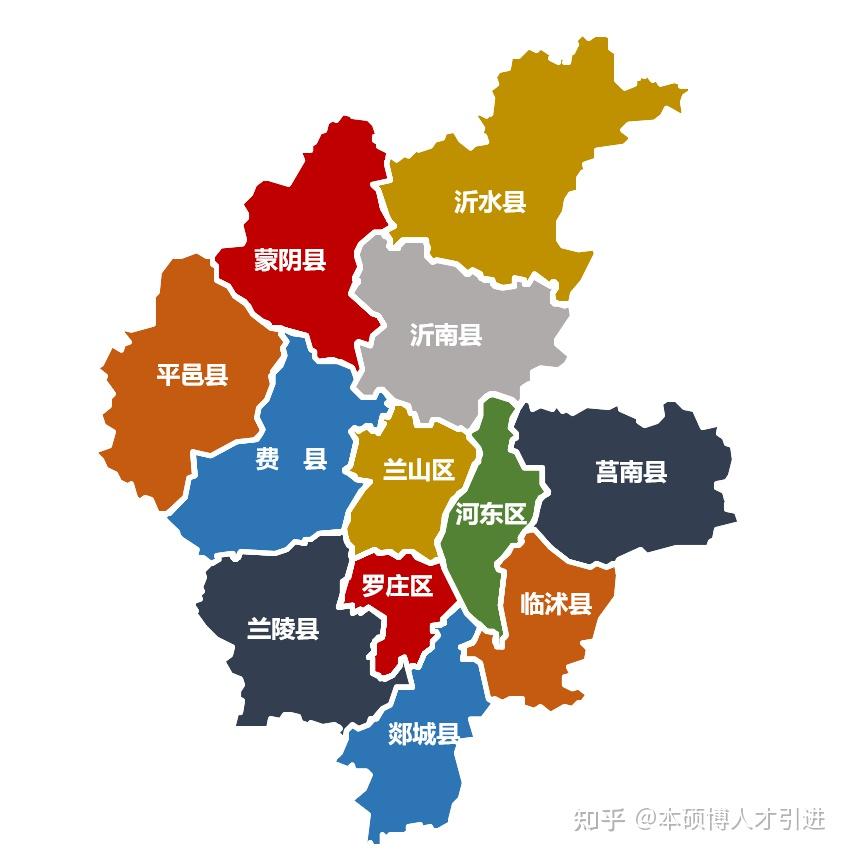 临沂地图三区九县图片