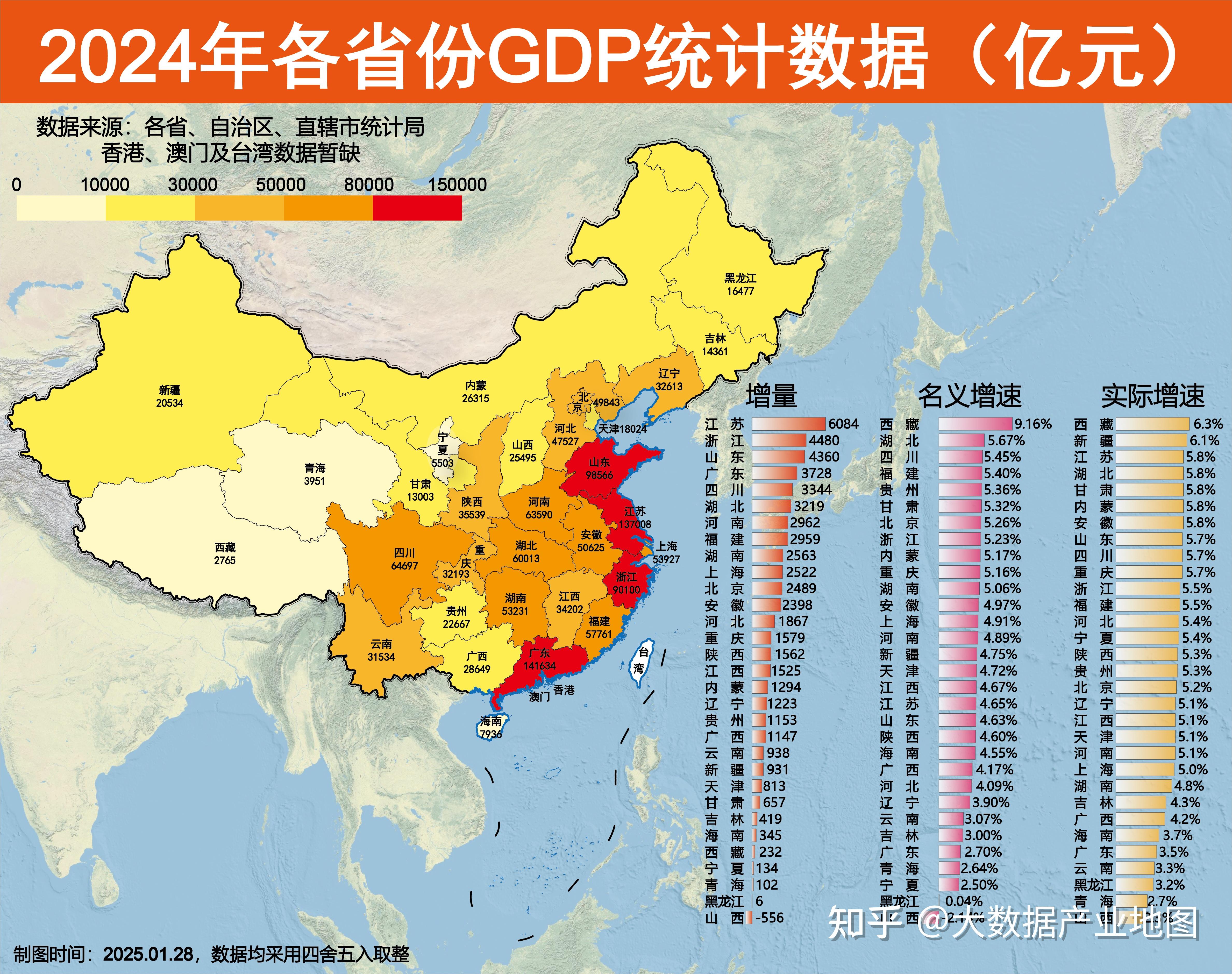 2024全国分省GDP数据地图 - 知乎