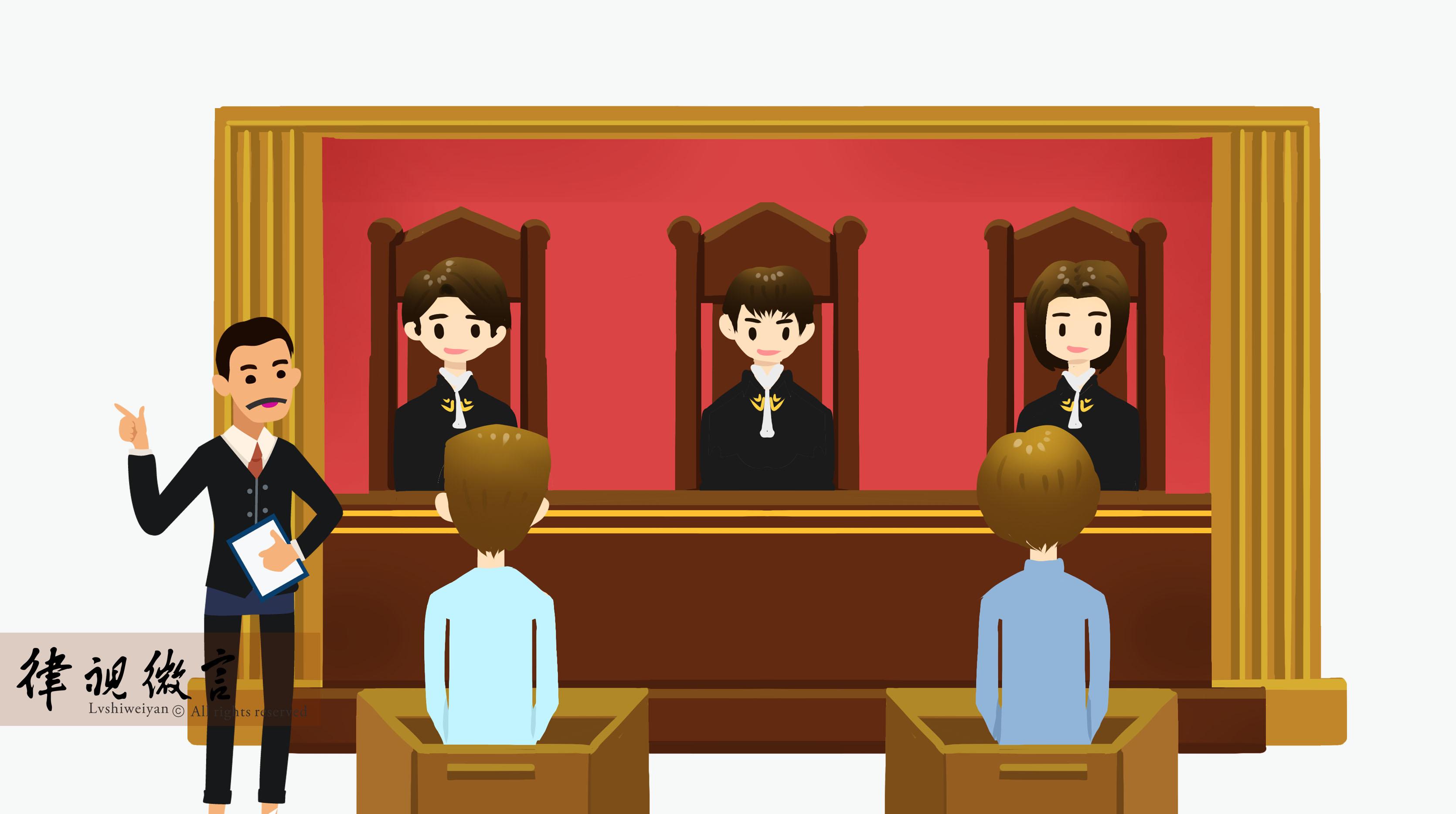 卡通律师在法庭上对陪审团发言。插画图片素材_ID:352767054-Veer图库