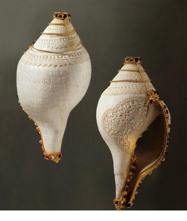 镶金嵌宝石白蜜蜡右旋法螺 - 知乎