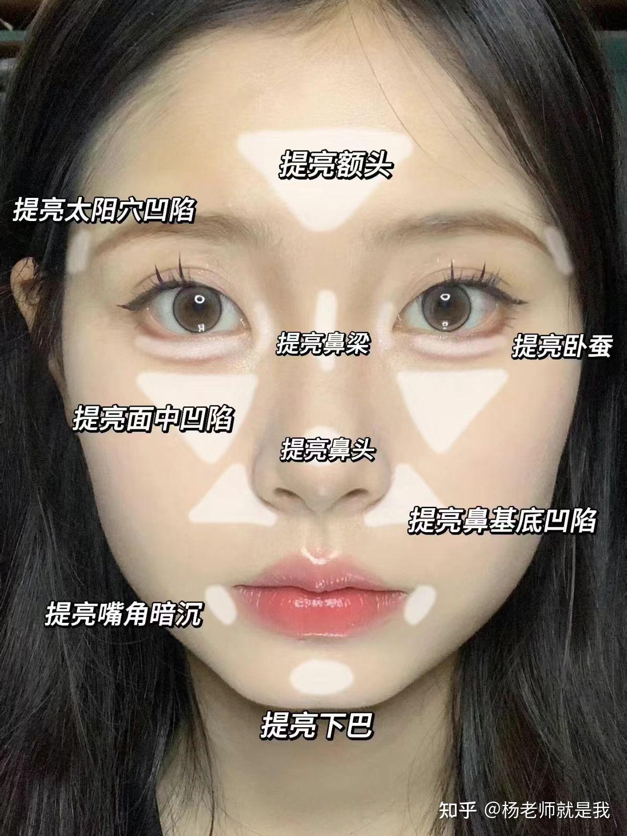 方圆脸修容!一篇笔记学会修容 提亮 腮红 - 知乎