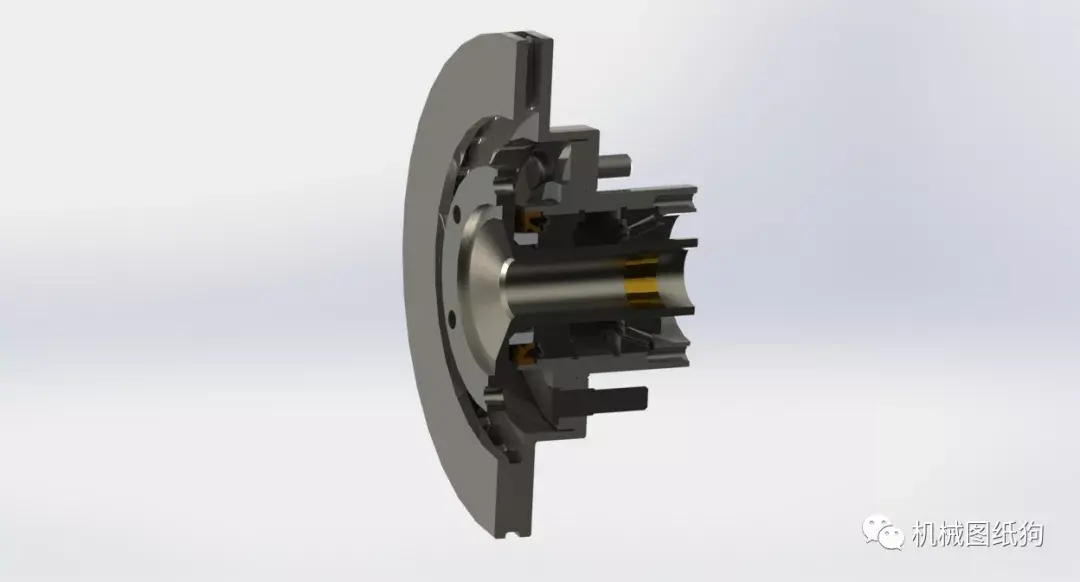 工程機械車用軸輪轂3d數模圖紙solidworks設計