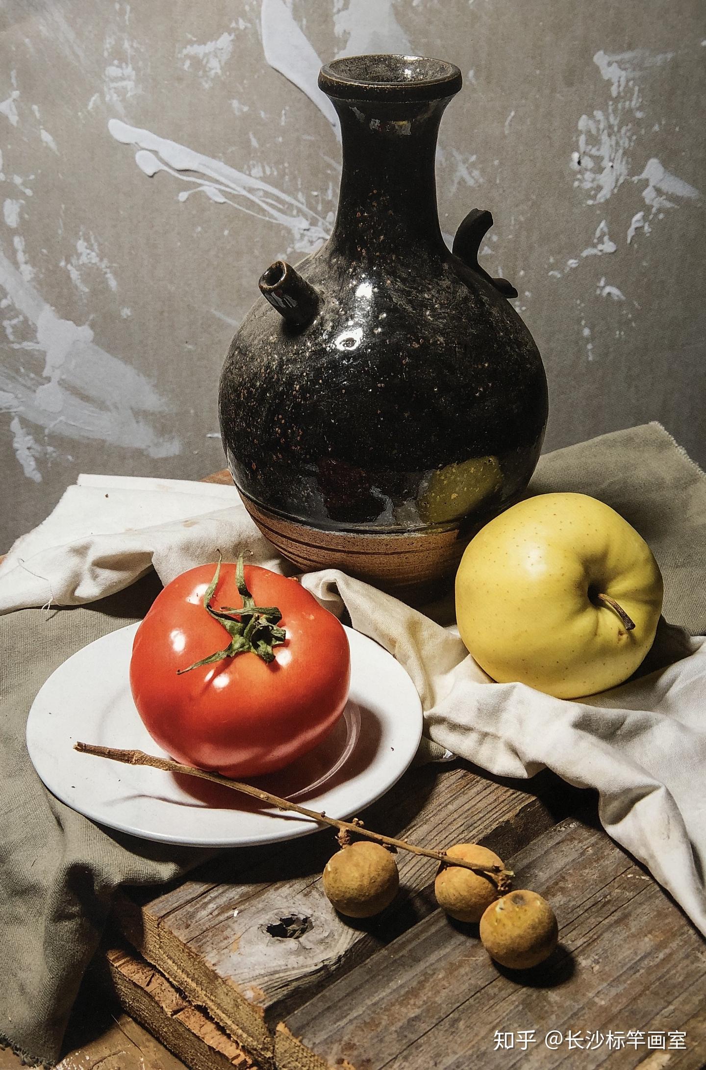 静物素描】美术中考带水果、盘子的组合示范教程- 知乎