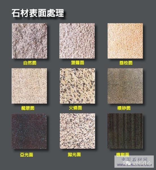 石材表面加工方法及术语对照 - 知乎
