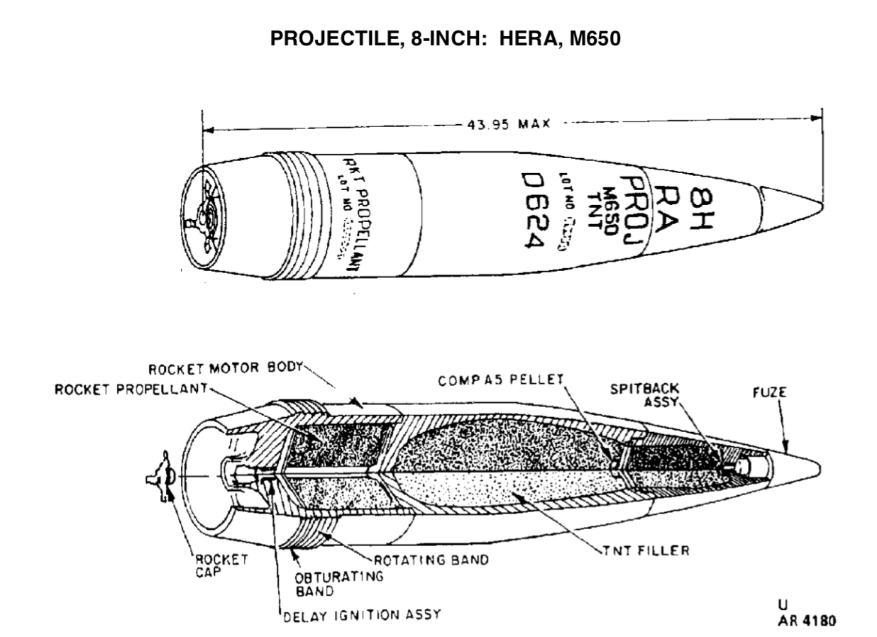 现在军队用的203mm榴弹炮的炮弹装药量有多大多少kgtnt