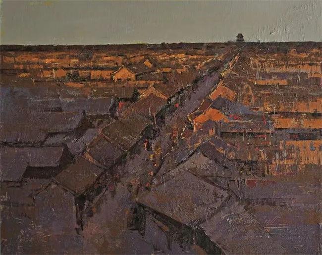 油画名家贾见罡记忆家园故土油画系列