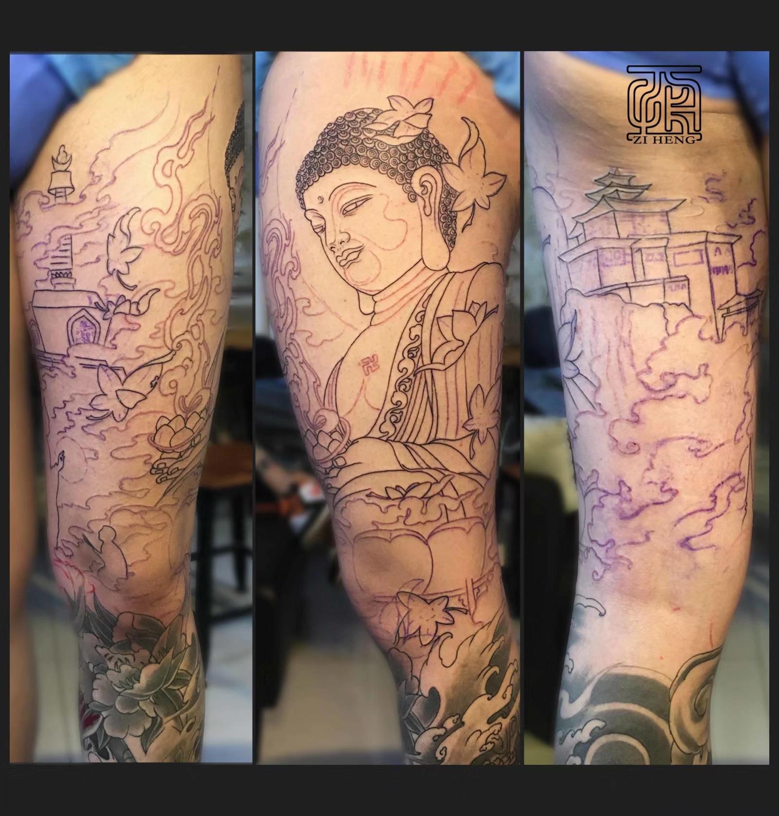 子恒刺青传统花腿佛修改添加
