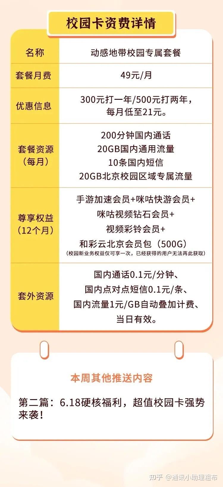 2022年北京移動校園卡已經上線,月底將切換400一年套餐 - 知乎