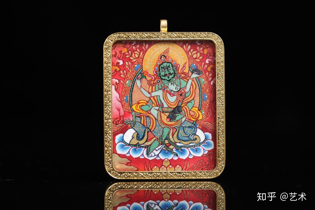 成功圆满净化恶运绿财神唐卡