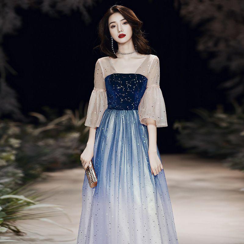 收藏夹淘宝轻奢风晚礼服层叠薄纱裙