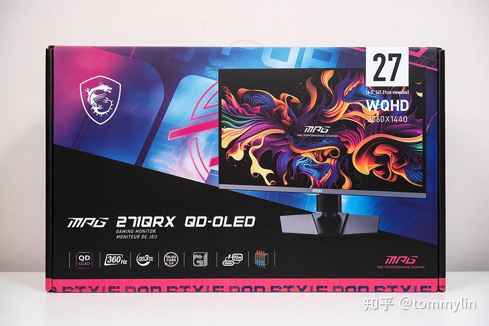 作为高端系列,mpg 271qrx qd-oled材用了全彩印刷