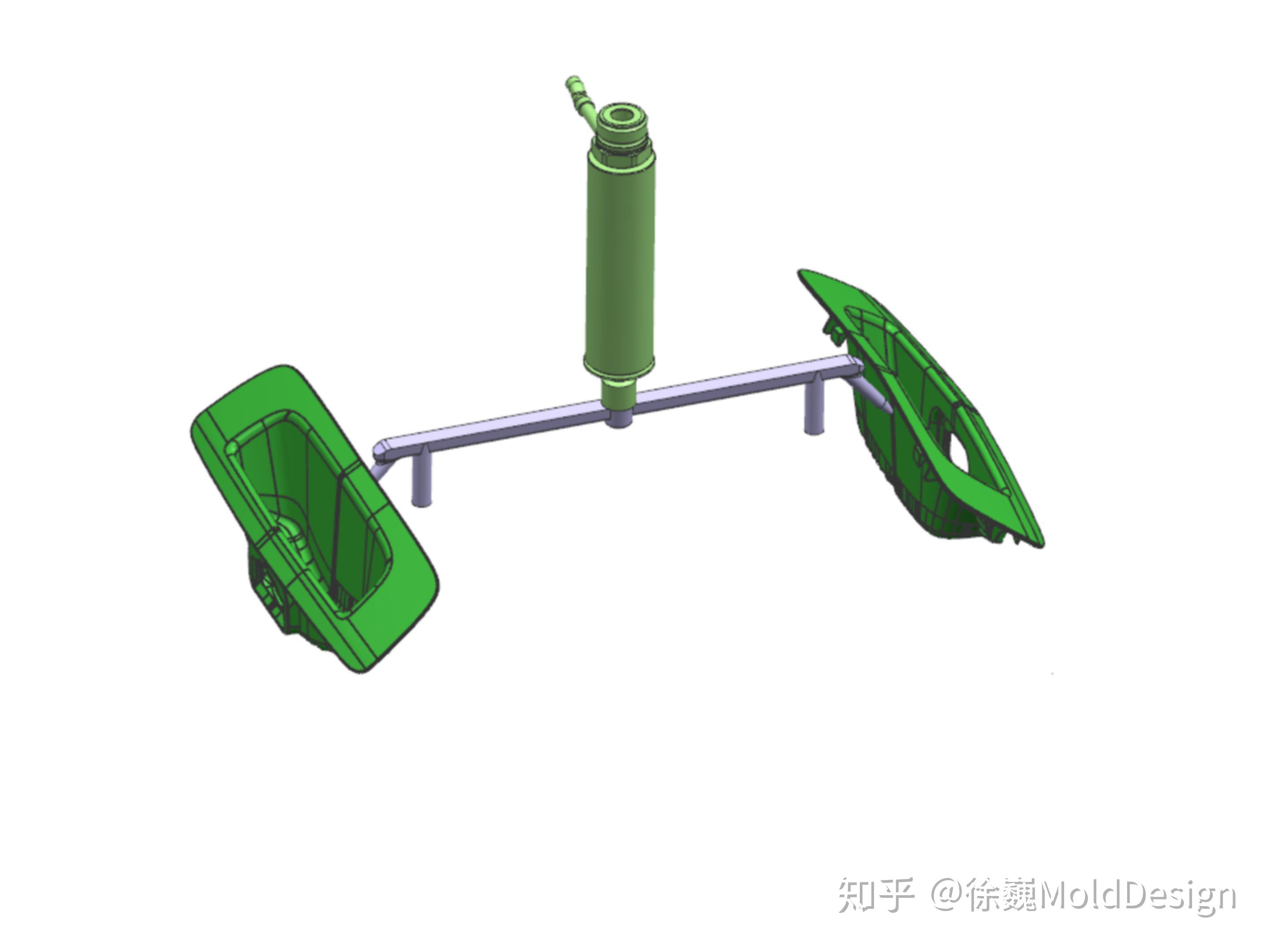 热流道转潜水进胶采用二板模结构:750mmx500x656mm,属于中形模具产品
