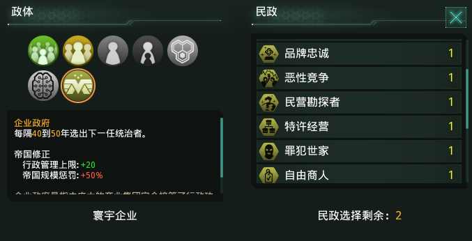 在资本的指挥棒下起舞吧群星22巨型企业攻略