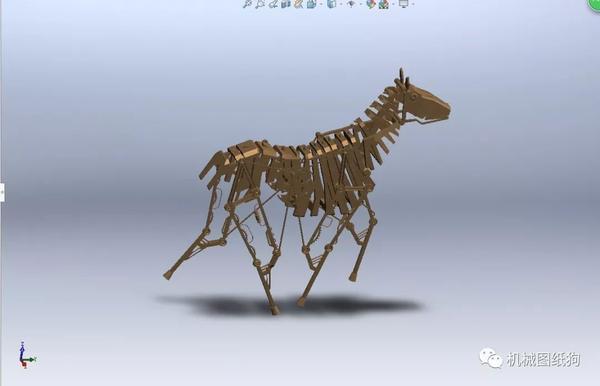 精巧机构 木牛流马 机械马 模型3d图纸solidworks设计 知乎