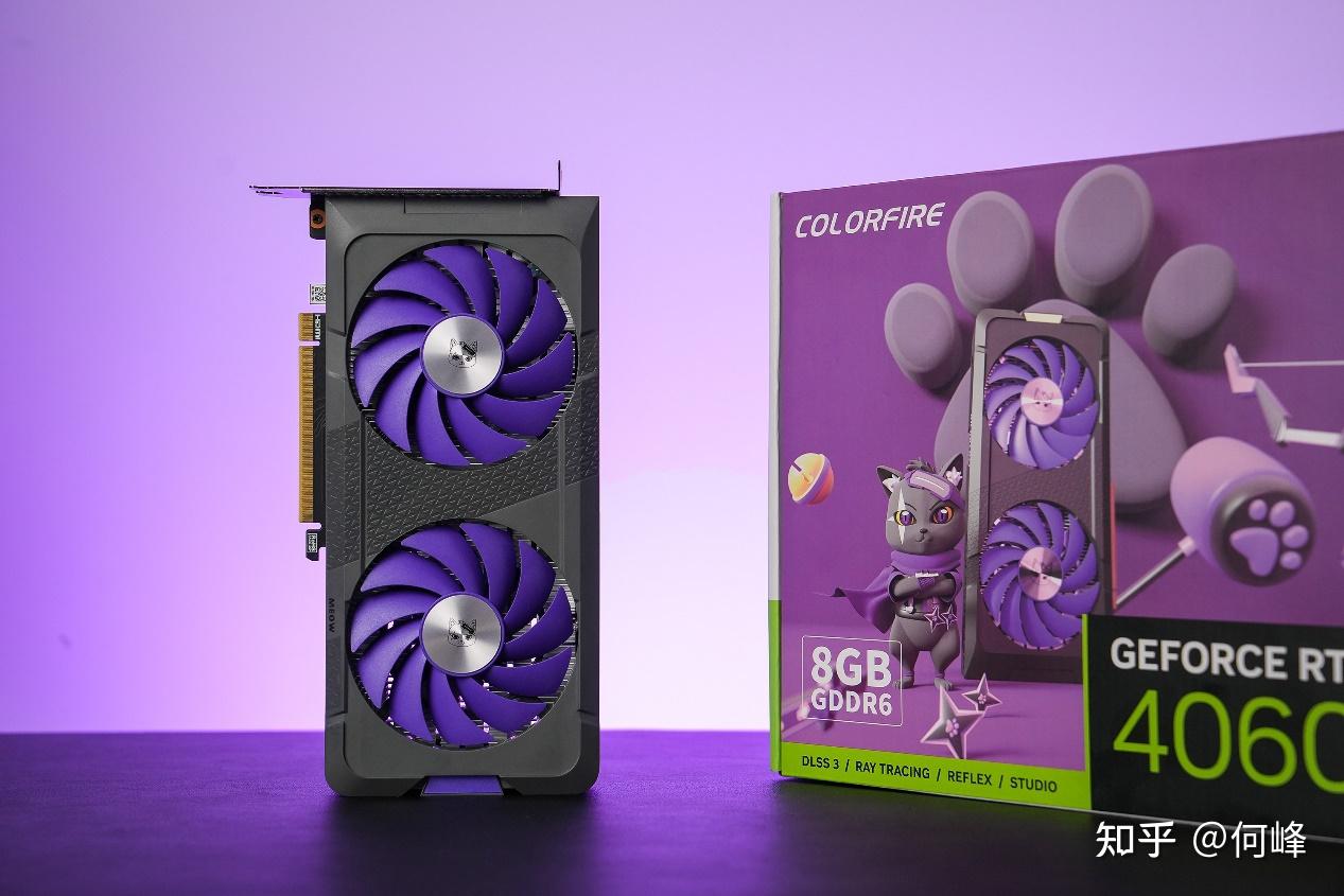 年轻人的第一只蓝猫:colorfire geforce rtx 4060 暗影紫 8gb大赏