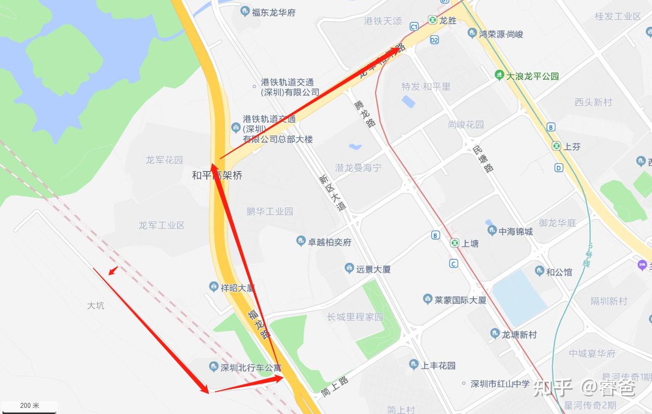 深圳龙华环城绿道地图图片