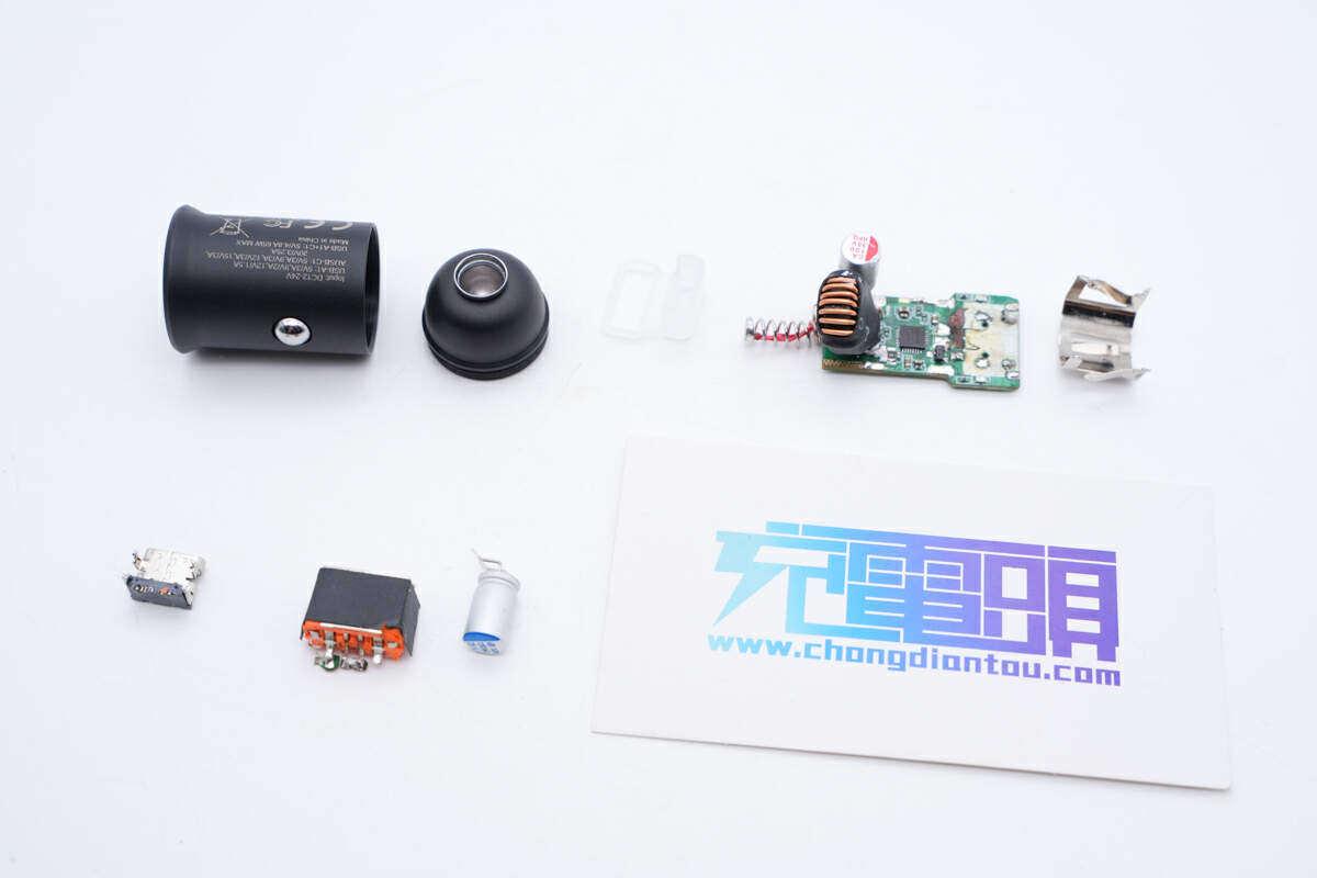 拆解报告:shounuoxin首诺信65w 1a1c氮化镓车载充电器 - 知乎