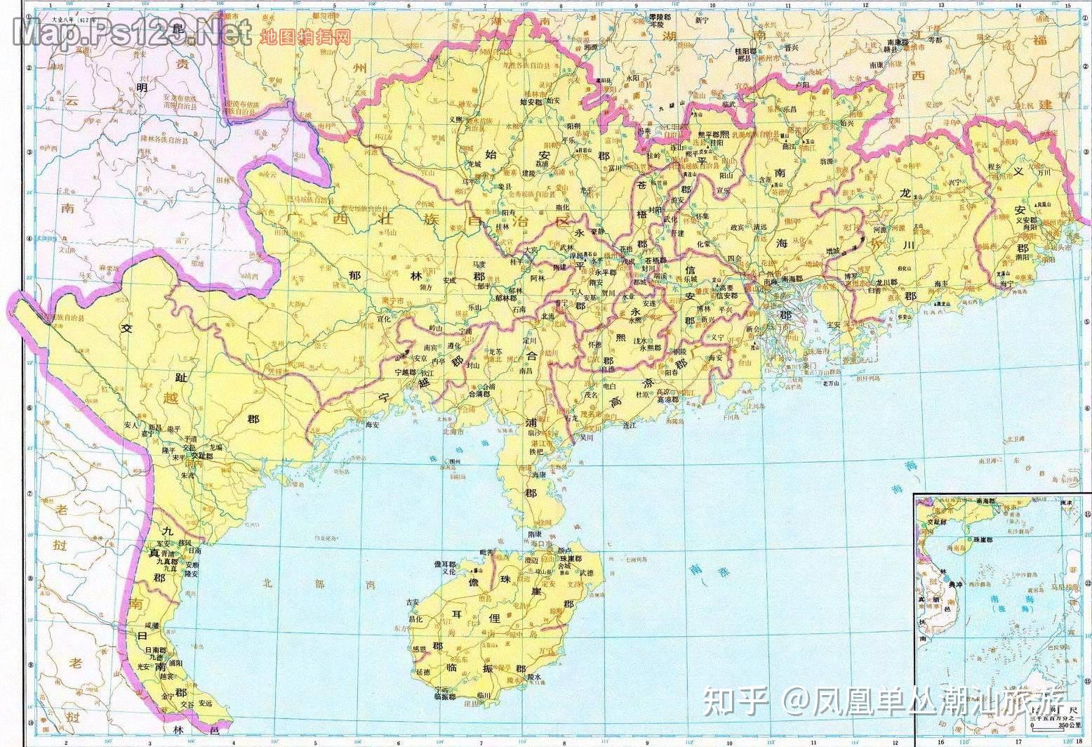 广东各朝历史地图今日广东省版图基本定型于明朝