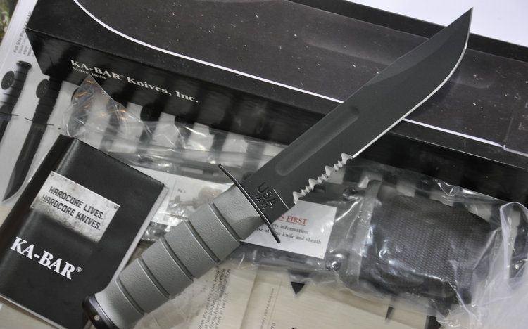 美国kabar卡巴kb5012美军灰绿色战术直刀