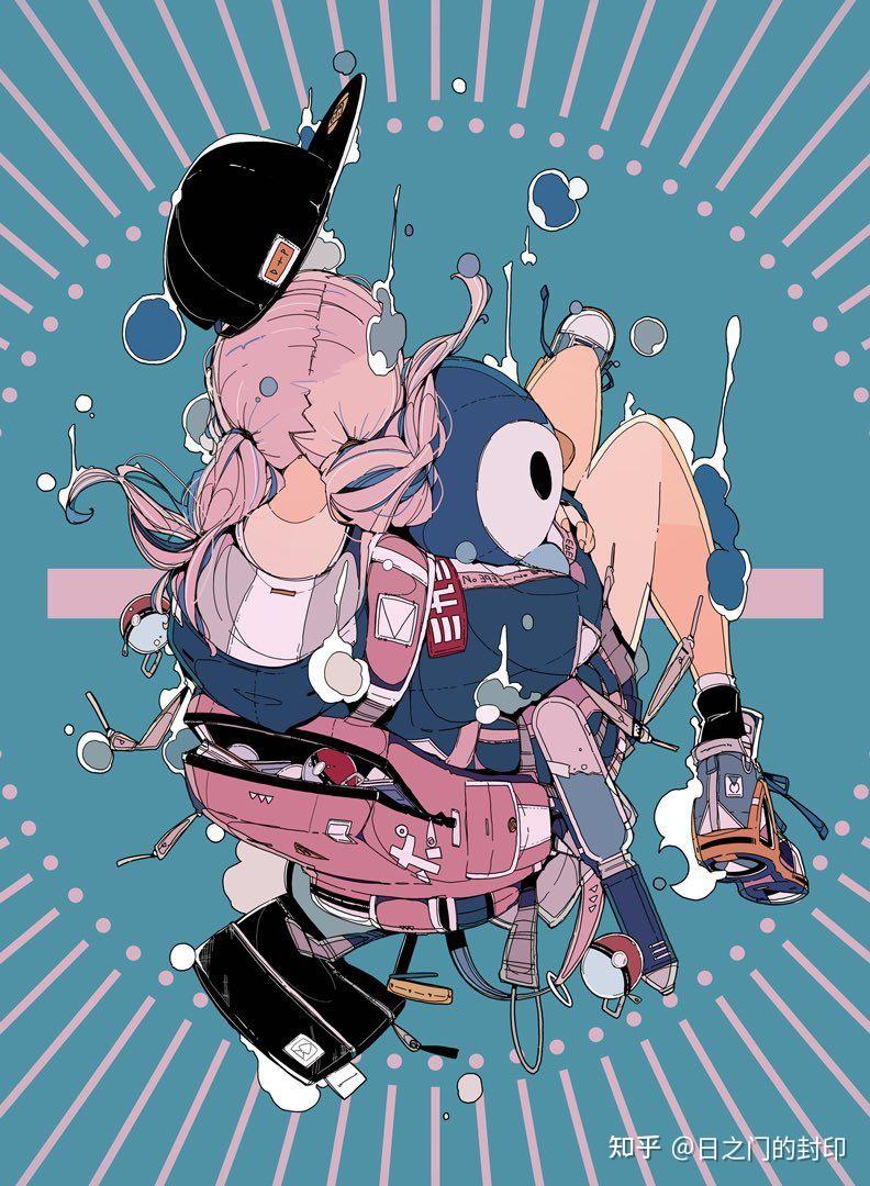 独特的造型手段与低饱和度上色,日系平涂少女太美了!