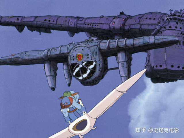 在《天空之城》中,将这个元素用到了极致,除了军方的飞行战舰之外,还