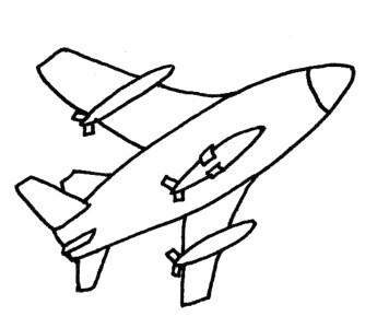 画一架轰炸机 简单图片