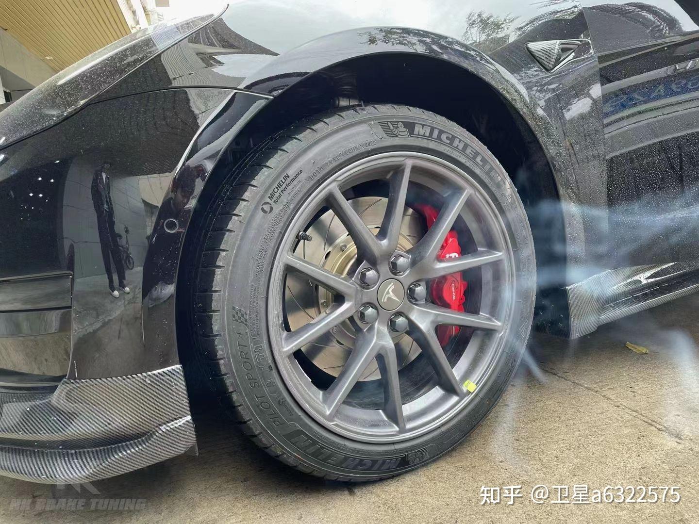 (特斯拉model 3刹车改装)ap8530大四刹车卡钳,制动效果立竿见影