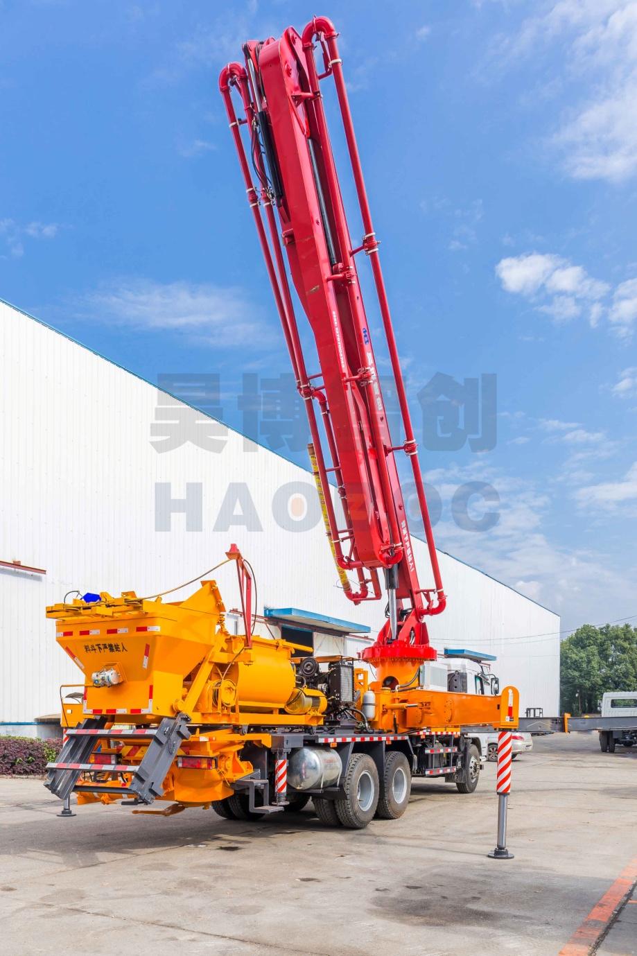 施工业务量所用混凝土泵车的数量,可根据混凝土浇注