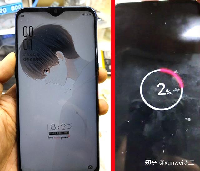 重摔oppor17手机开机关机充电都提升显示电池接触异常换电池无效哪里