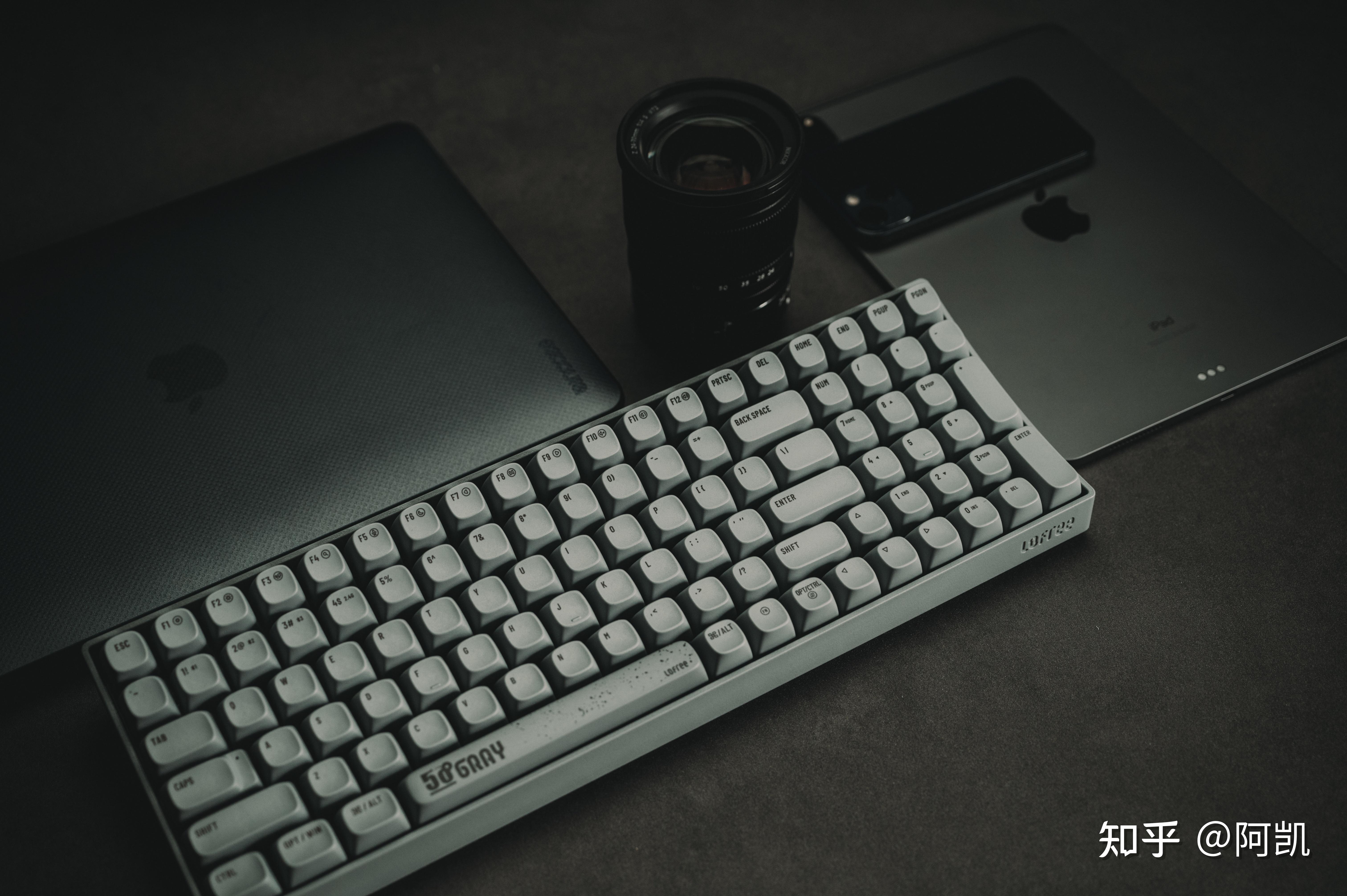颜值与功能并存的键盘|lofree洛斐小翘水泥灰100键蓝牙机械键盘