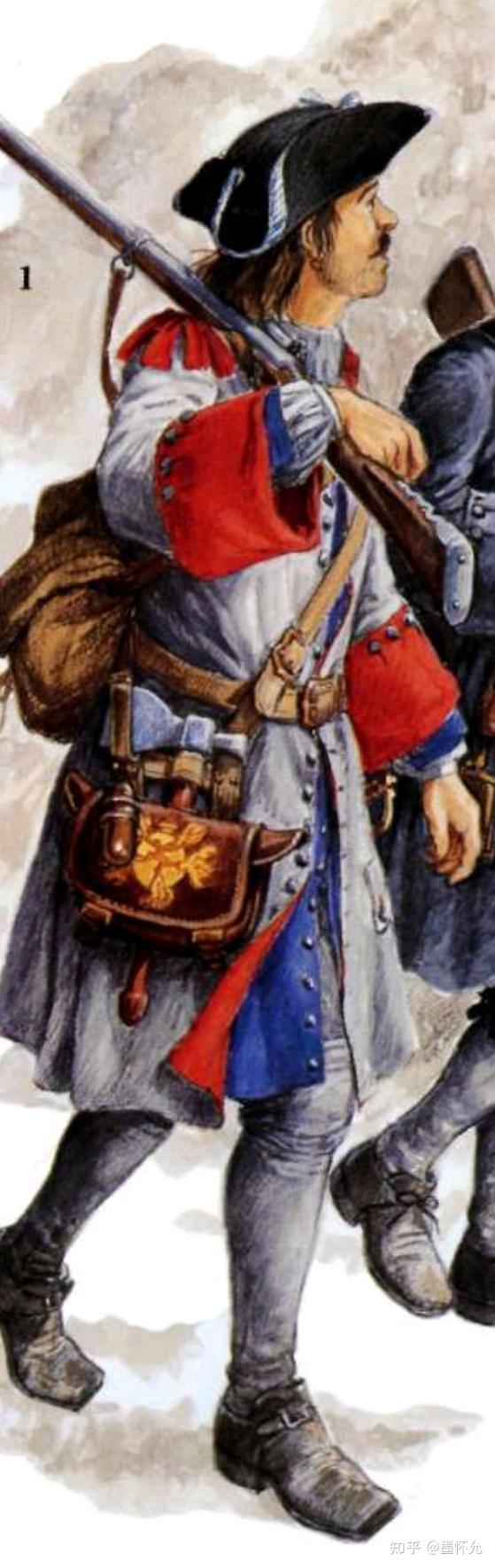 17世纪后期法国掷弹兵3燧发枪兵第三种步兵是燧发枪兵