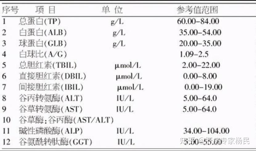 1分钟教你看懂肝功能化验单