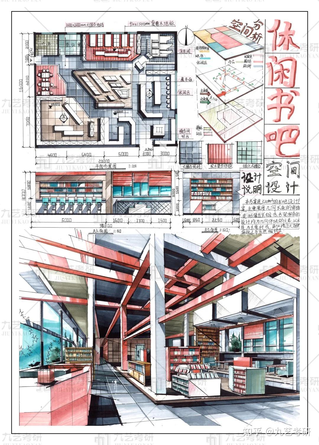 书吧平面图手绘图片