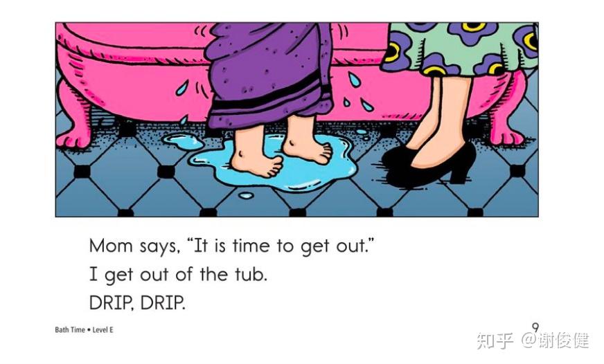 descriptive (fiction), 101 words, level e (grade 1)bath time