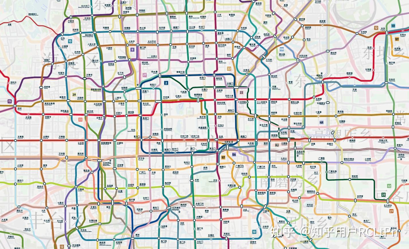 北京轨道交通-重新规划-实际比例线路图V3.0 - 知乎
