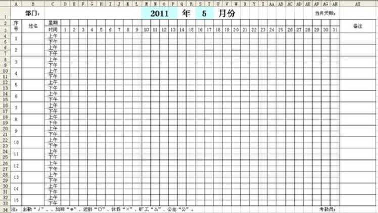 【Excel公式】详细讲解怎么用Excel做考勤表(内含公式)插图 【Excel公式】详细讲解怎么用Excel做考勤表(内含公式)插图